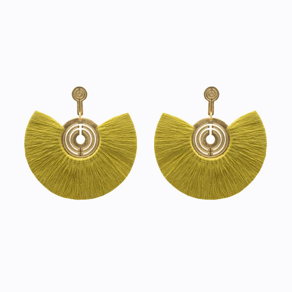 Aretes Mapuche Mostaza Vattea img #1