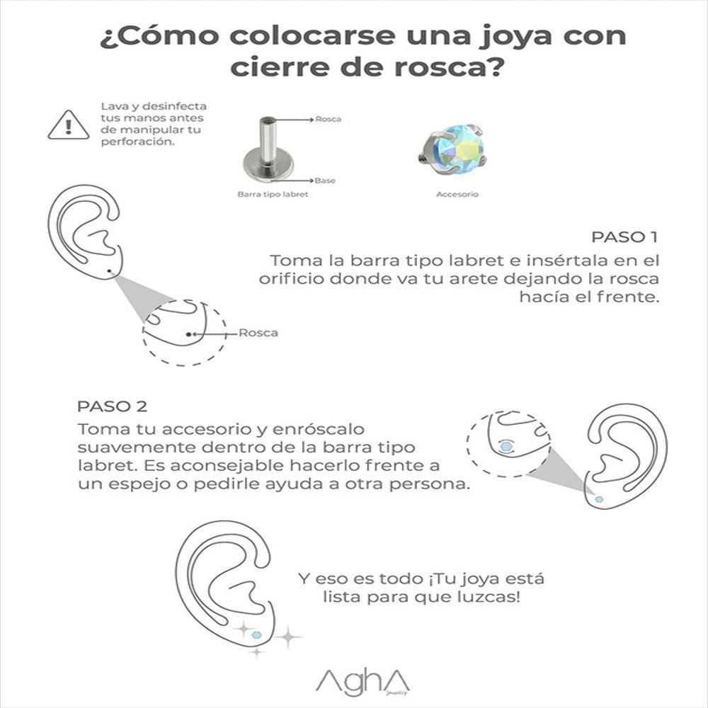 Titanio Aretes Piercing Espada Para Lóbulo img #5