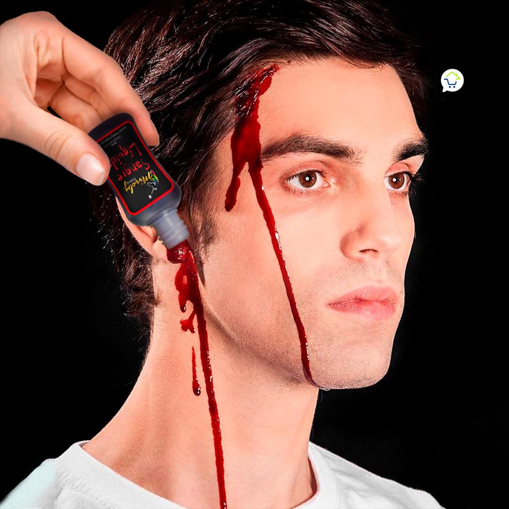 Sangre Falsa X2 Artificial Comestible Sabor Chocolate 36Ml Disfraz Halloween Jp01 img #2