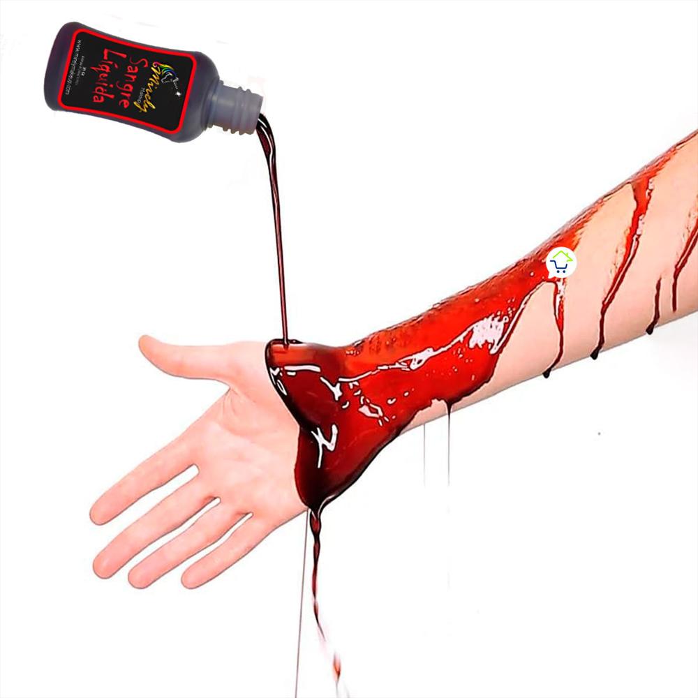 Sangre Falsa X2 Artificial Comestible Sabor Chocolate 36Ml Disfraz Halloween Jp01 img #5