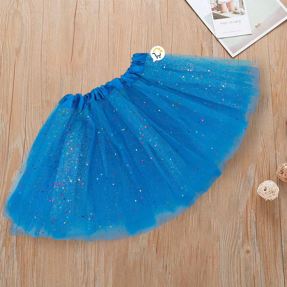 Tutú Confetti Niñas Azul Claro Falda Ballet Disfraz Tuco05azc img #2