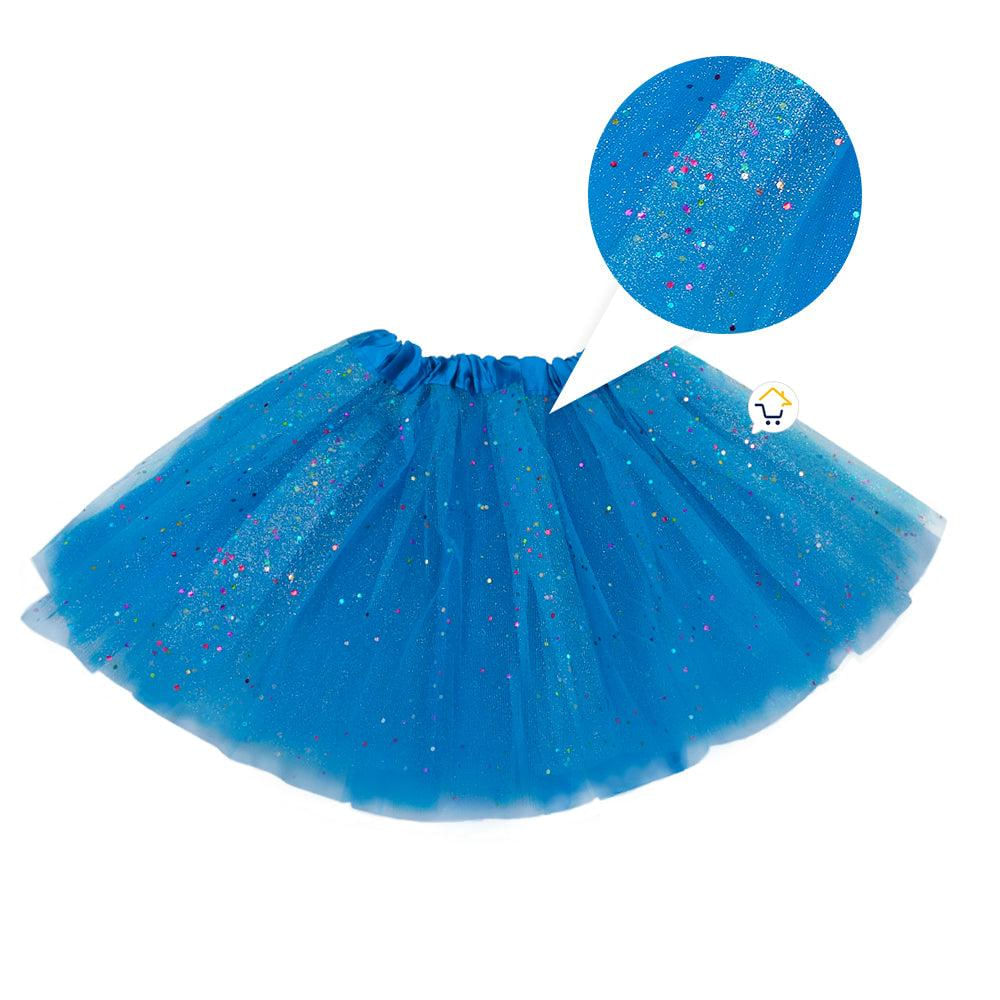 Tutú Confetti Niñas Azul Claro Falda Ballet Disfraz Tuco05azc img #4
