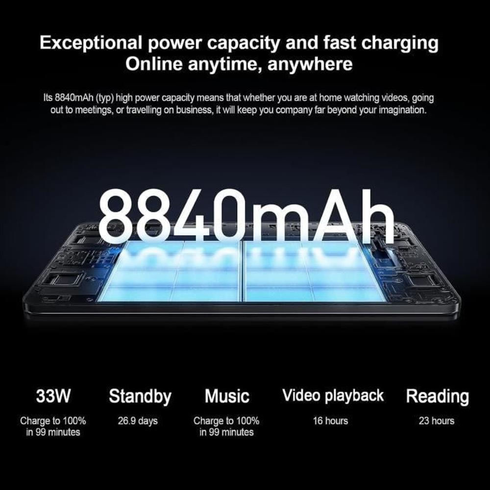 Xiaomi Pad 6 Tablet Inteligente 8+256Gb Azul Qualcomm Snapdragon 870 Lcd Ips 11 Pulgadas Wqhd+ 144Hz Batería 8840Mah 33W img #3
