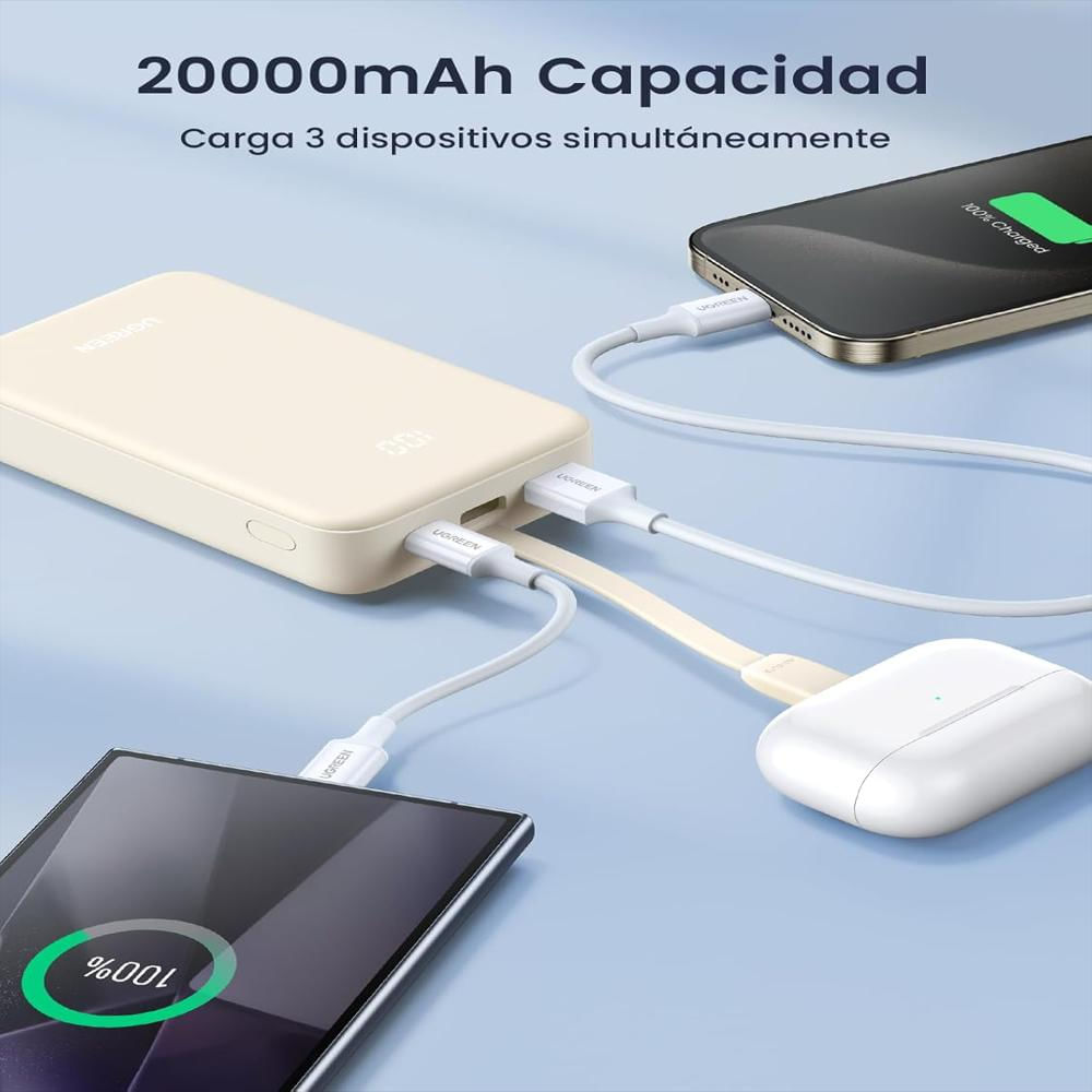 Batería Externa Portatil De 20,000Mah Pd 20W Con Cable Usb C Integrado img #4