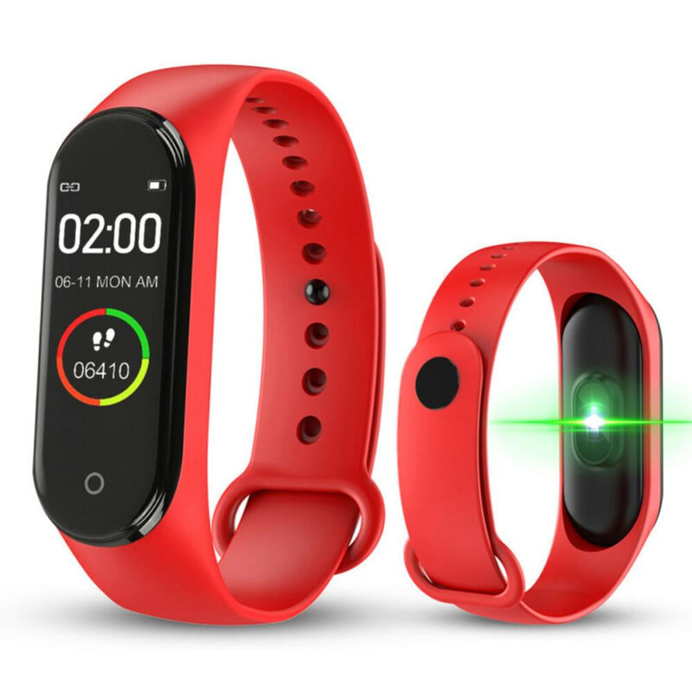 Bluetooth Podómetro Deportes Reloj Inteligente Rojo img #1