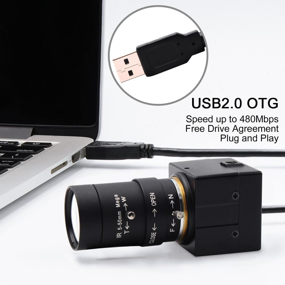 1080P H.264 Baja Luz Usb Cámara Industrial Varifocal Mini Usb Webcam img #4
