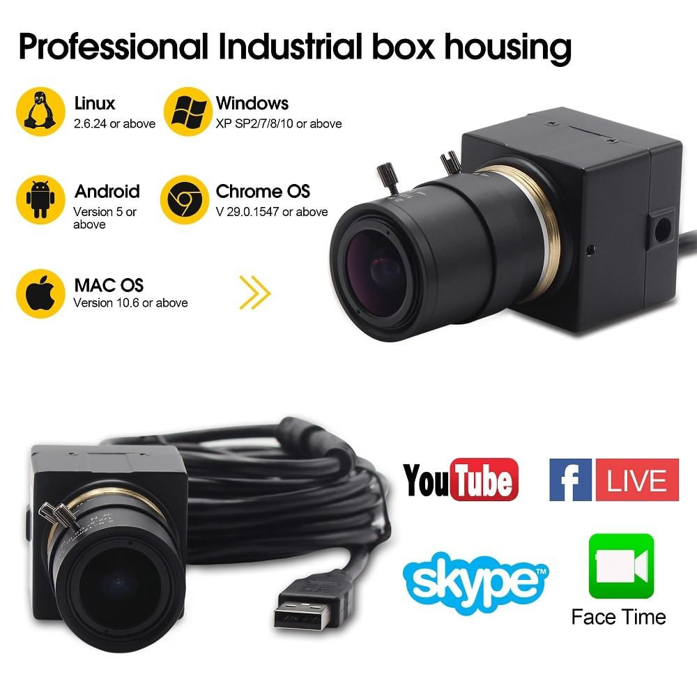 1080P H.264 Baja Luz Usb Cámara Industrial Varifocal Mini Usb Webcam img #5