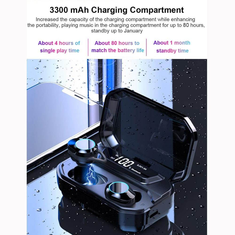 Auricular Bluetooth Inalámbrico Binaural Bluetooth 5.0Negro img #3