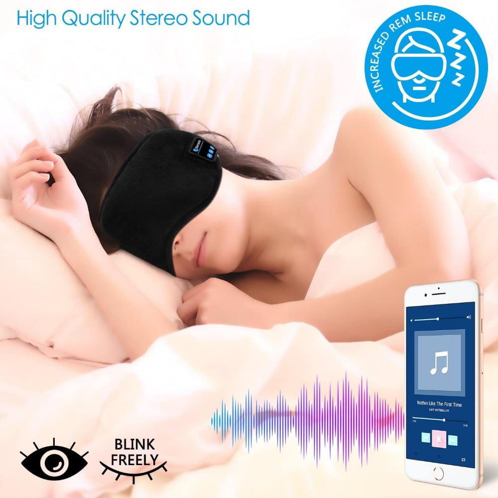 Auriculares Inalámbricos Para Dormir, Máscara De Ojos Con Bluetooth img #2