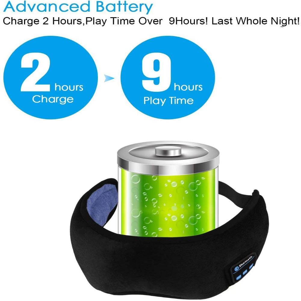 Auriculares Inalámbricos Para Dormir, Máscara De Ojos Con Bluetooth img #3