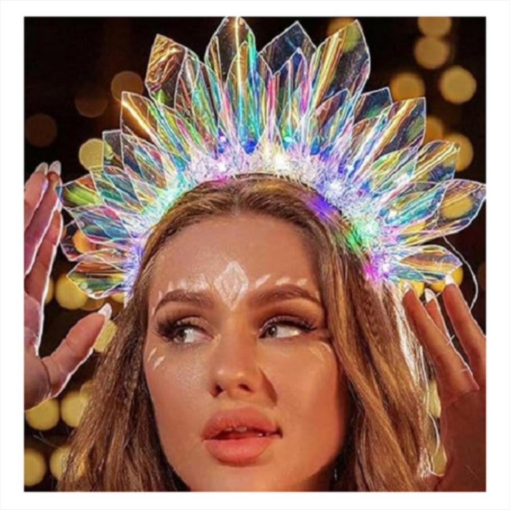 Balaca Diadema Tocado Led Luz Novia Hora Loca Cotillón img #2