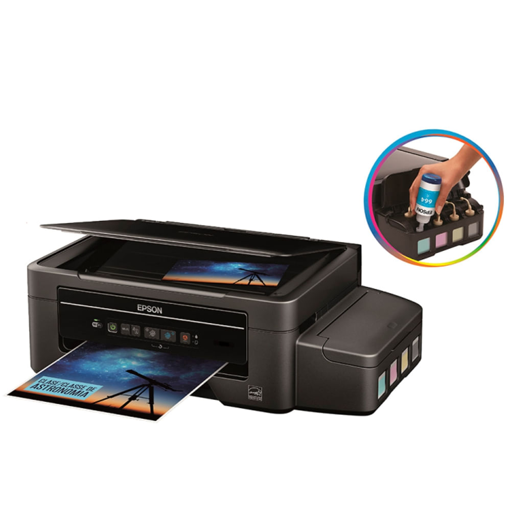 Impresora Multifuncional Epson L375 Inalambrica Negro img #2