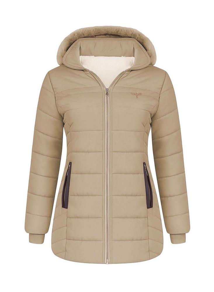 Chaqueta Impermeable Tipo Gabán Para Mujer Beige img #1