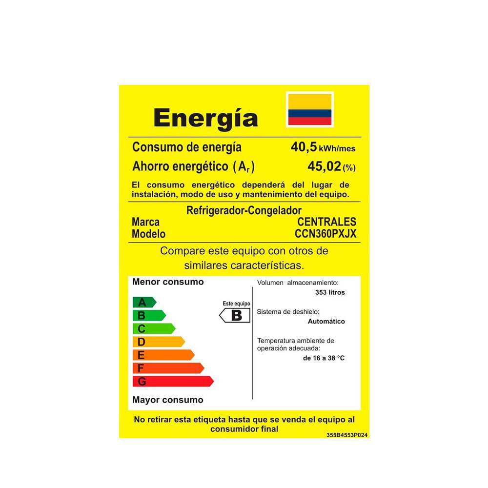 Nevera CENTRALES 360Lt CCN360PXJX Platino img #5