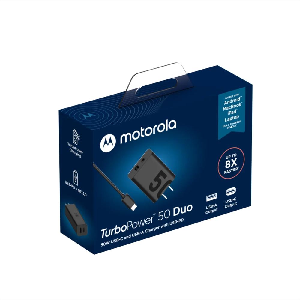 Cargador Motorola Turbopower 50W Con Cable Usb C Carga Rápida Original img #5