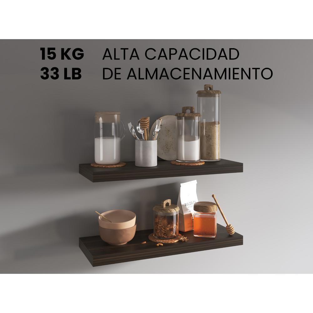 Repisa Flotante Maca, Caoba, Con Espacio Para Ubicar Objetos img #3