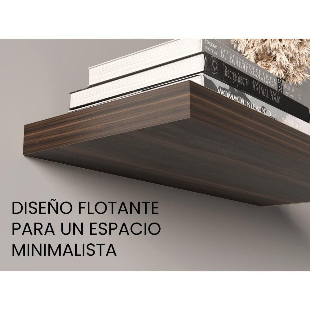 Repisa Flotante Maca, Caoba, Con Espacio Para Ubicar Objetos img #4
