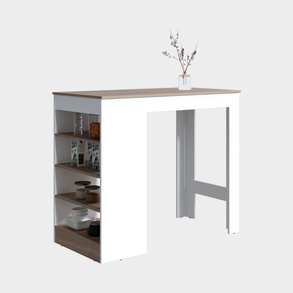 Barra Auxiliar De Cocina Greer, Blanco Duqueza Y Bardolino, Con Espacio Para Ubicar Objetos De Cocina img #1