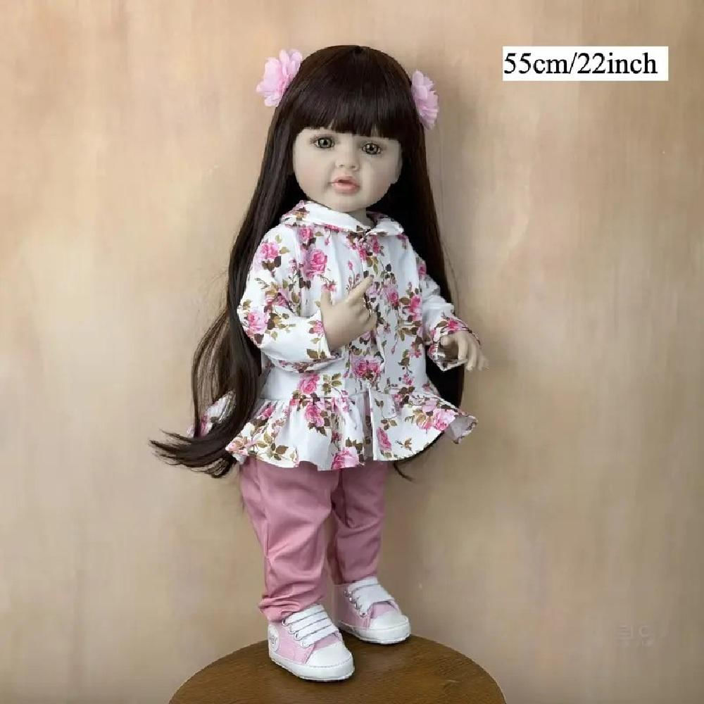 Muñeca Bebe Real Reborn Cabello Largo Negro Selene img #2