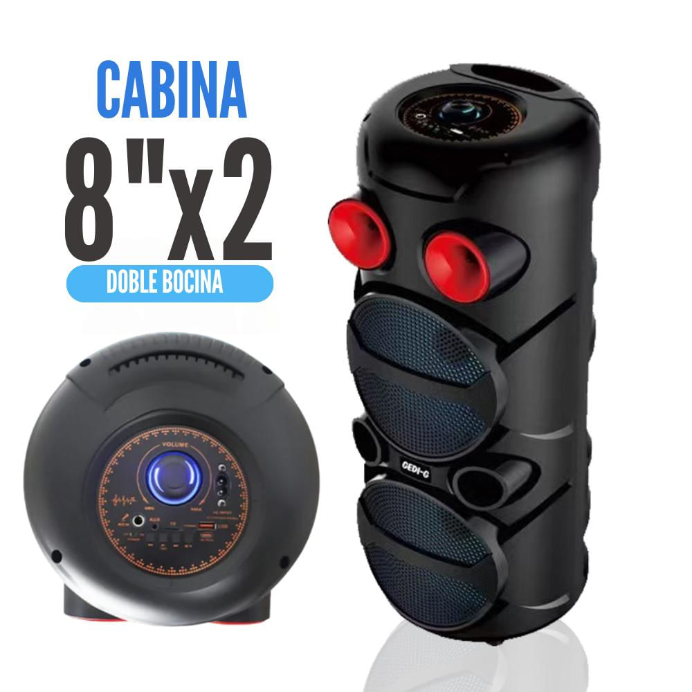Parlante Bluetooth Torre Doble Bocina Portátil + Micrófono img #2