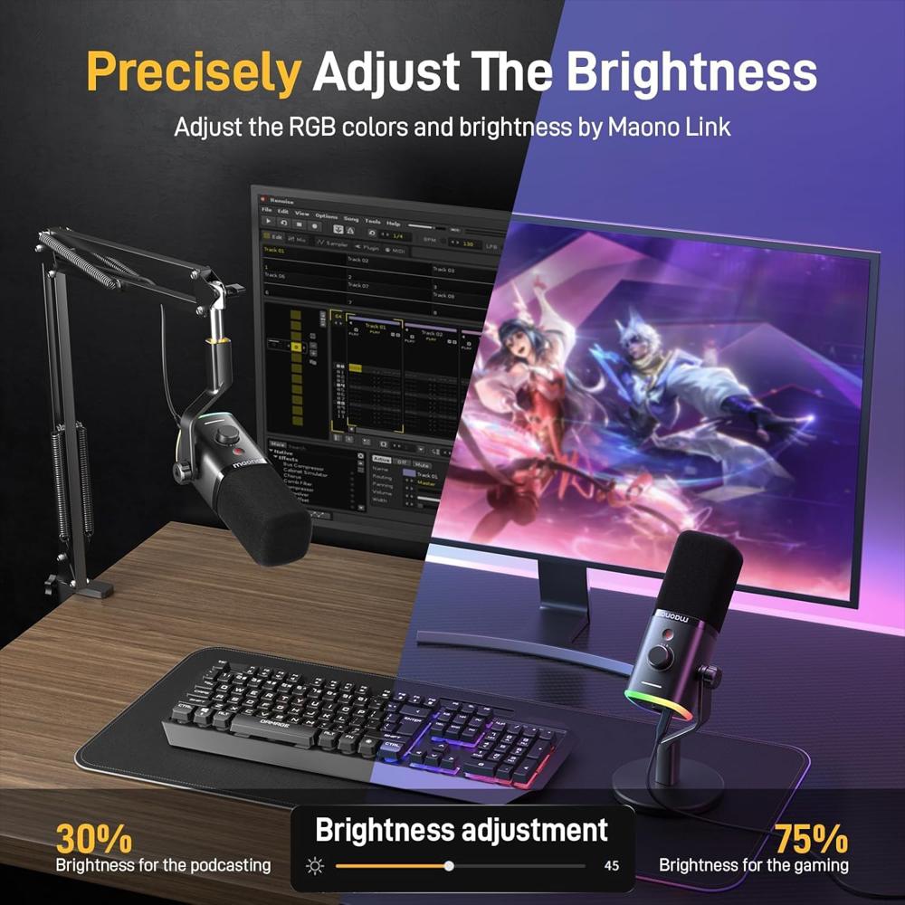 Microfono Maono Dynamic Gaming Con Boom Arm: Xlr/Usb img #3