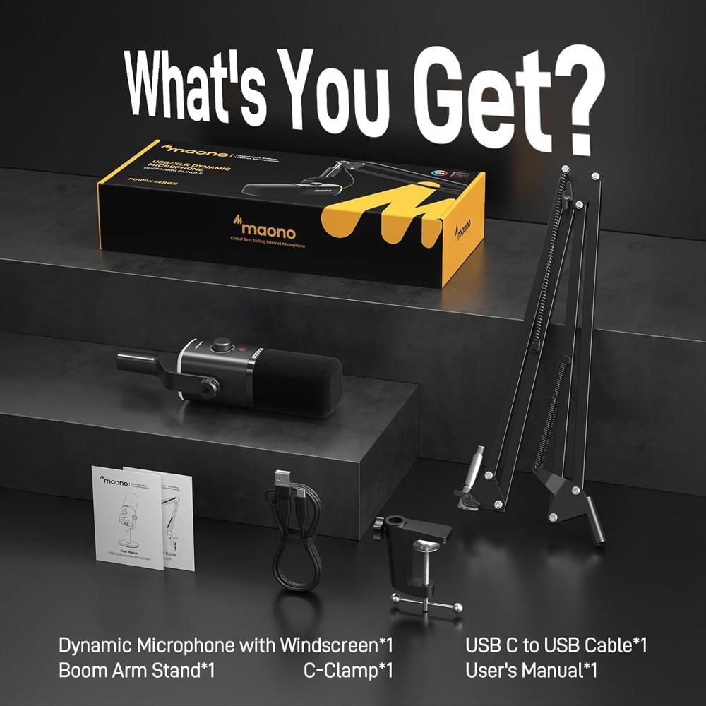 Microfono Maono Dynamic Gaming Con Boom Arm: Xlr/Usb img #4