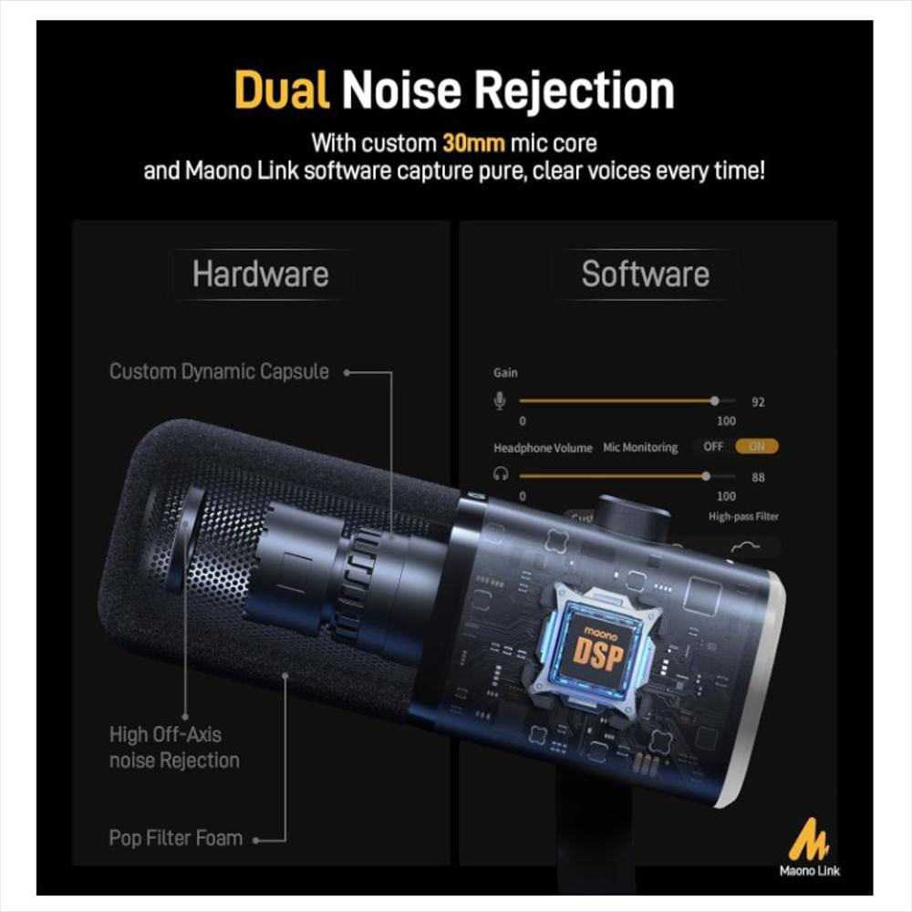 Microfono Maono Dynamic Gaming Con Boom Arm: Xlr/Usb img #5