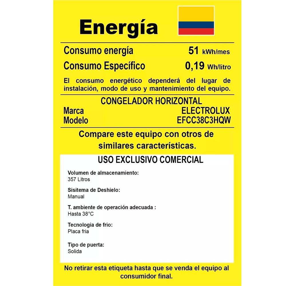 Congelador Horizontal Electrolux Efcc38c3hqw 380Lt Blanco img #5
