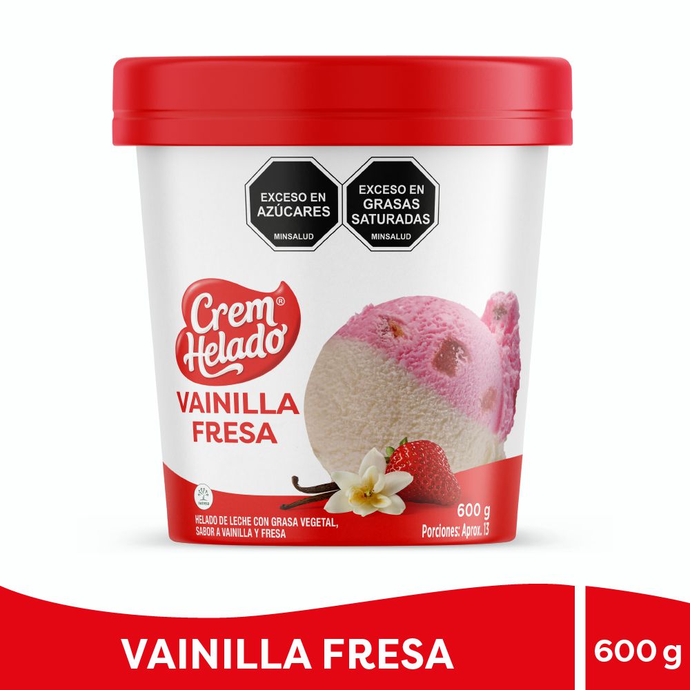 Helado CREM HELADO vainilla fresa (600  gr) img #1