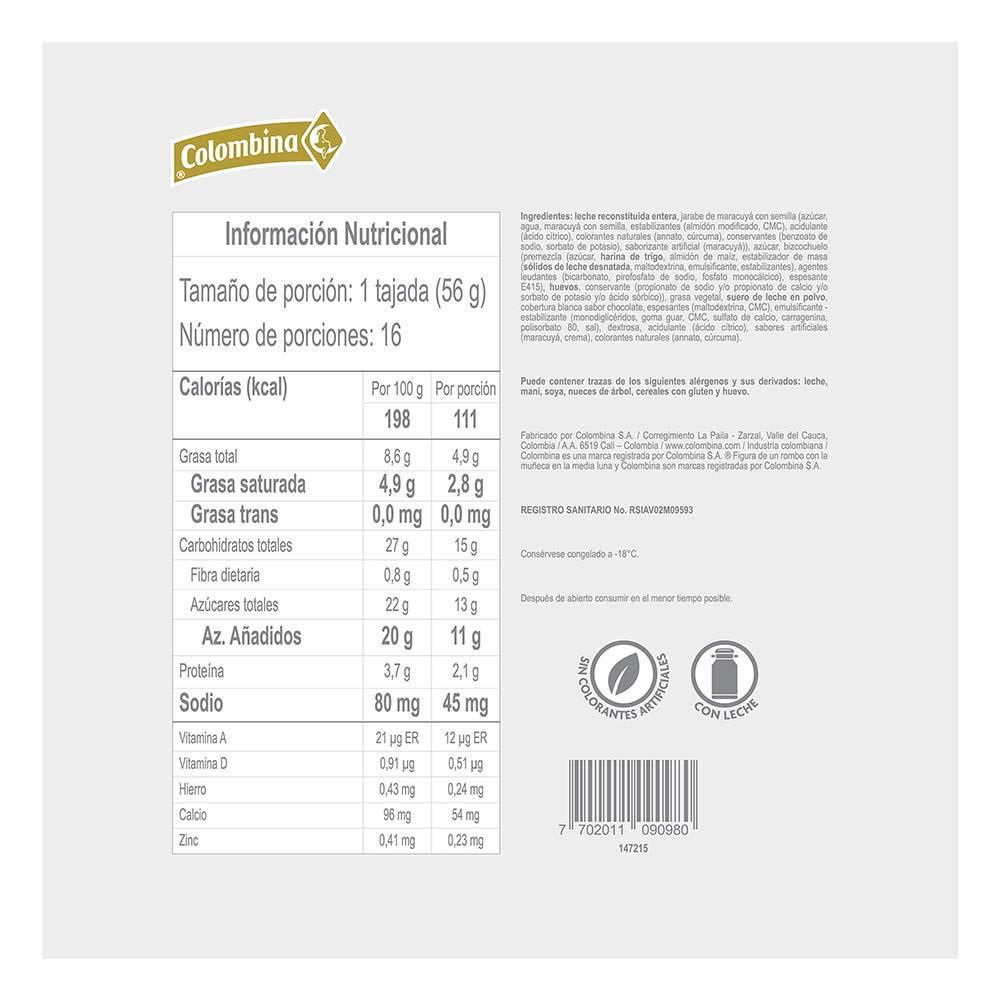 Postre de helado COLOMBINA maracuyá (900  gr) img #2