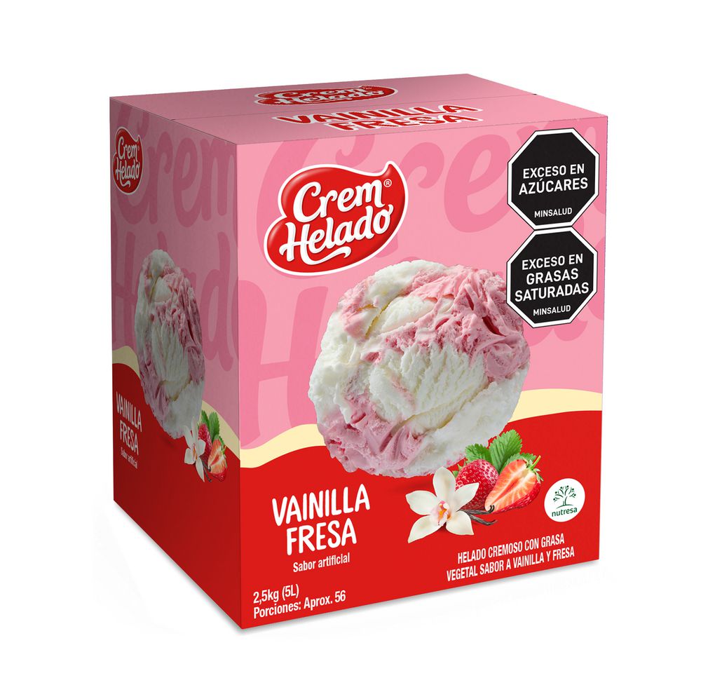 Helado CREM HELADO vainilla fresa (2500  gr) img #1