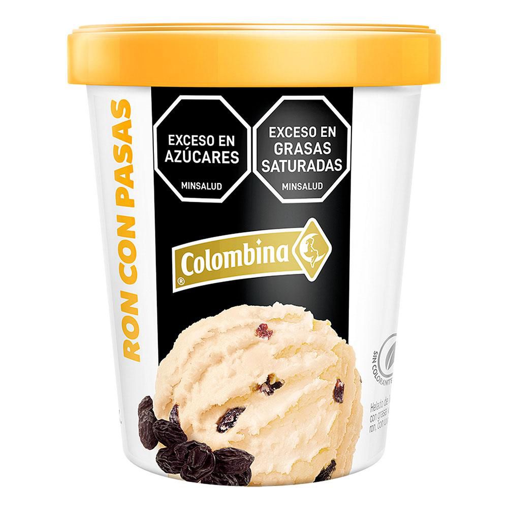 Helado COLOMBINA ron con pasas (300  gr) img #1
