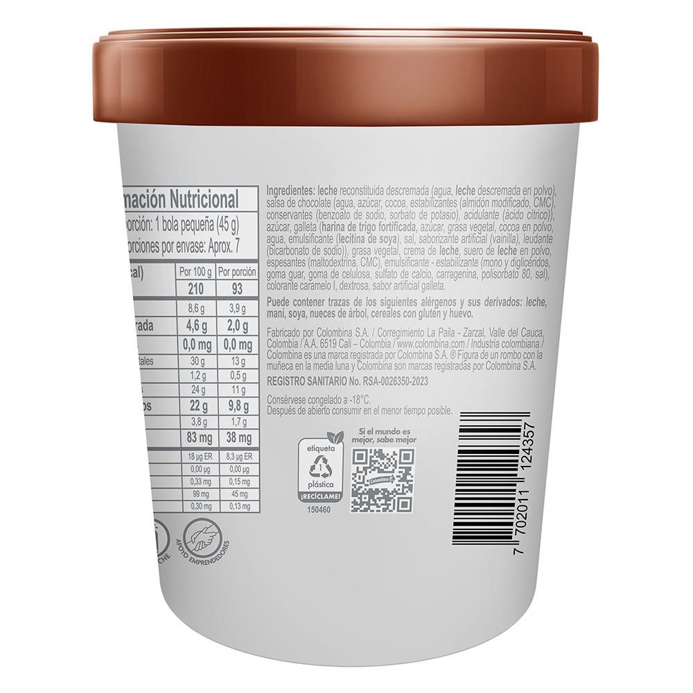 Helado COLOMBINA cookies & cream (300  gr) img #2