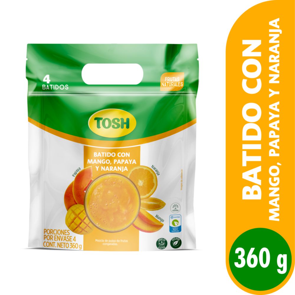Batido TOSH mango, papaya y naranja (360  gr) img #1