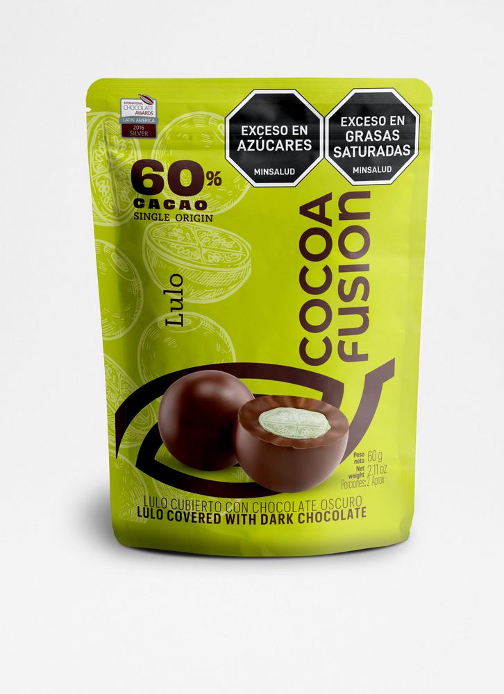 Bombones de chocolate cocoa fusion MOUNTAIN FOOD grageas lulo 60% cacao (60  gr) img #1