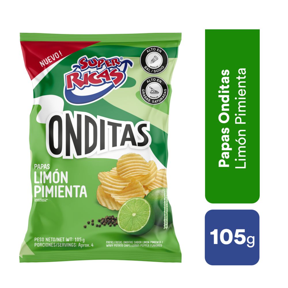 Papas SUPER RICAS Fritas Limón Pmta (105  gr) img #1