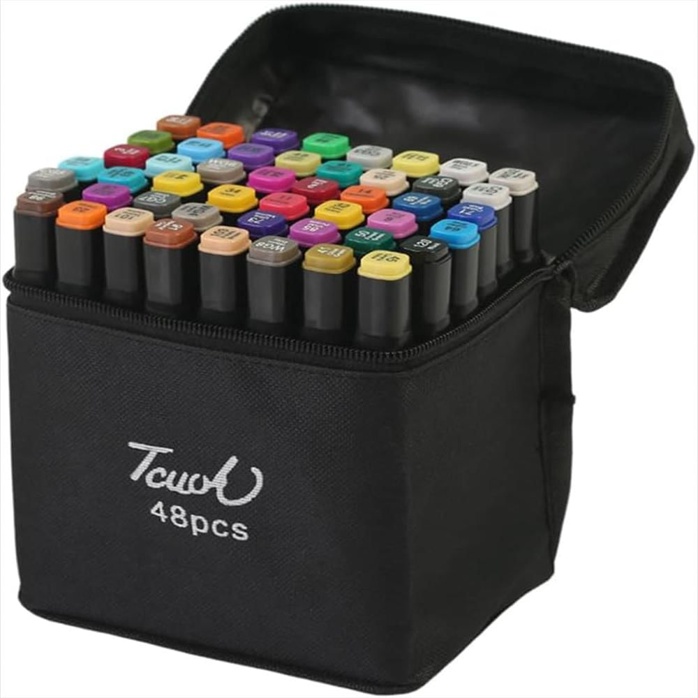 Marcadores Doble Punta Set Por 48 Unidades Base De Alcohol. img #1