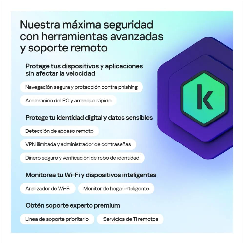 Antivirus Kaspersky Premium 10 Dispositivos 1 Año img #2