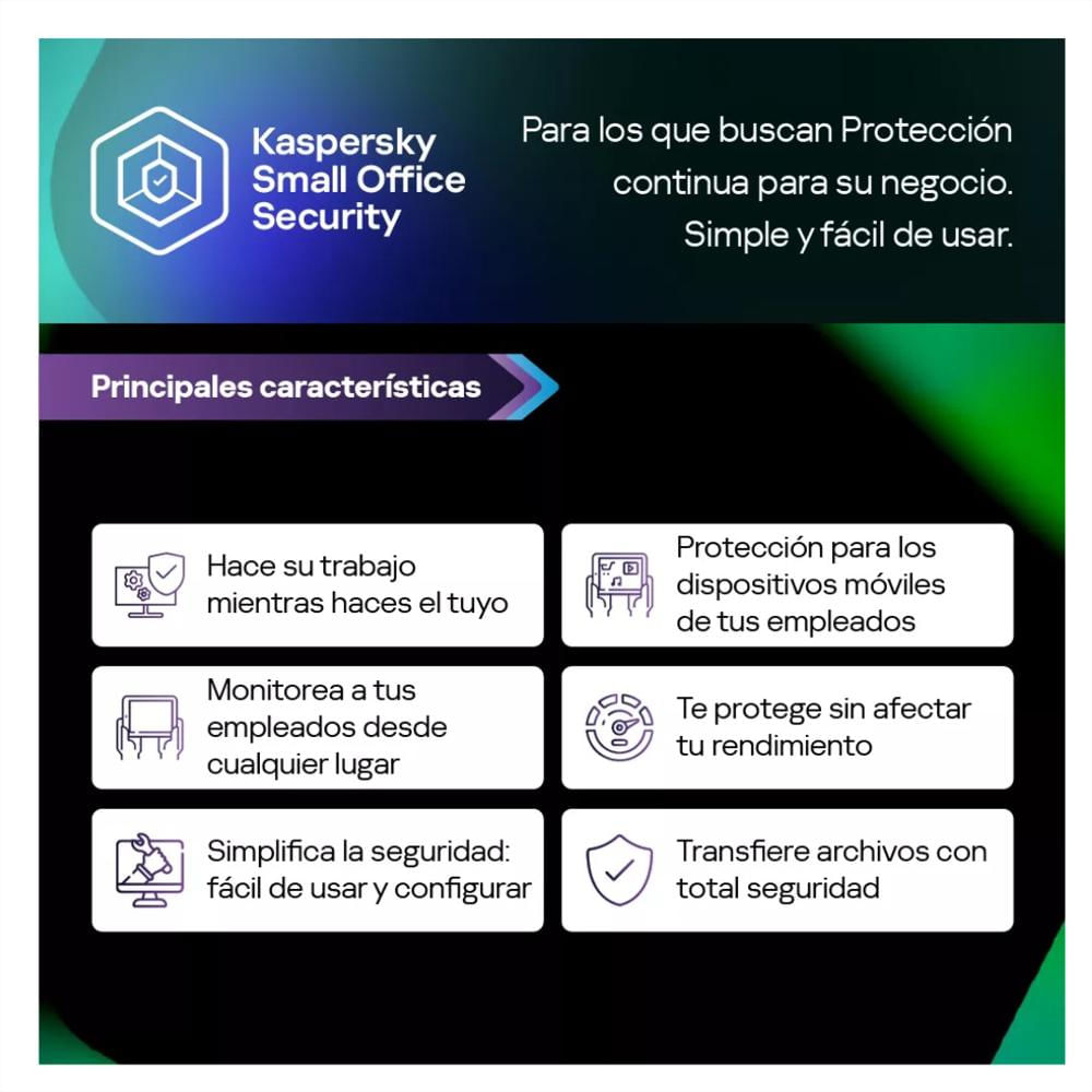 Antivirus Kaspersky Small Office 25 Dispositivos 1 Año img #2