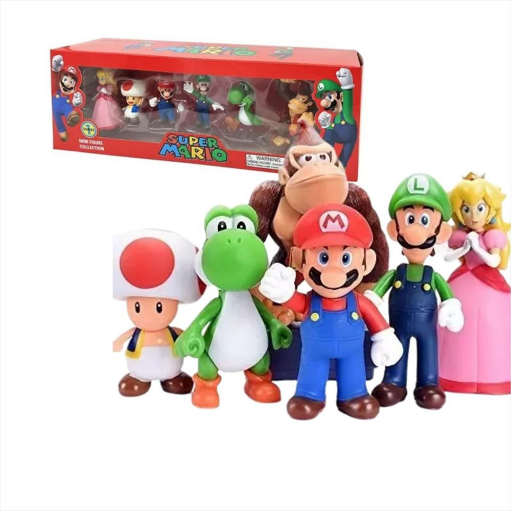 Juguete Muñecos Figuras Colección Set X 6 Super Mario Br7os img #1