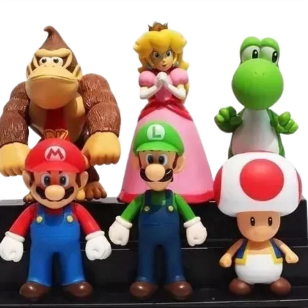 Juguete Muñecos Figuras Colección Set X 6 Super Mario Br7os img #3