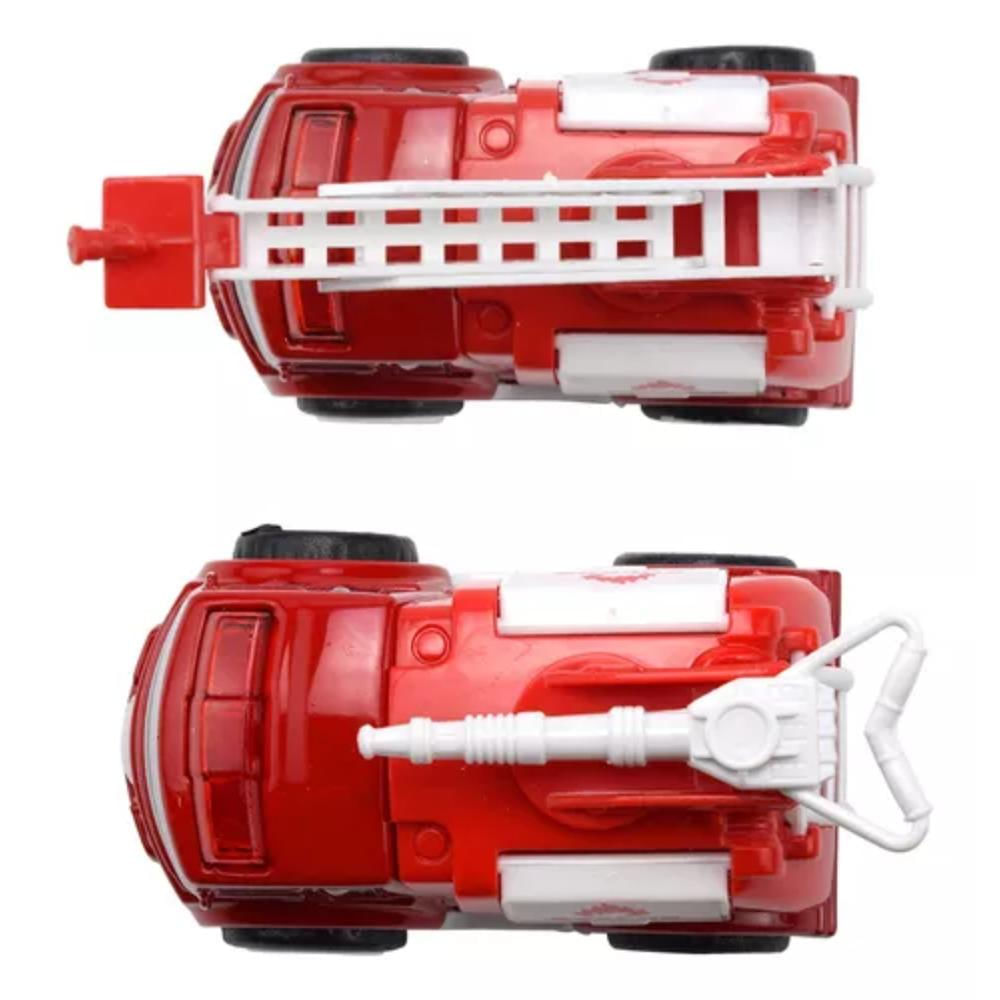 Carros De Impulso Y Helicoptero Bombero Colección Juguete X 3 Pcs img #4