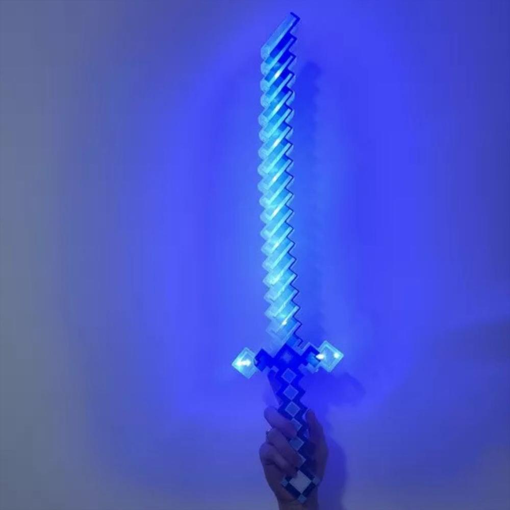 Juguete Espada Minecraft Samurai Niños Led Sonido Dizfras Azul img #3