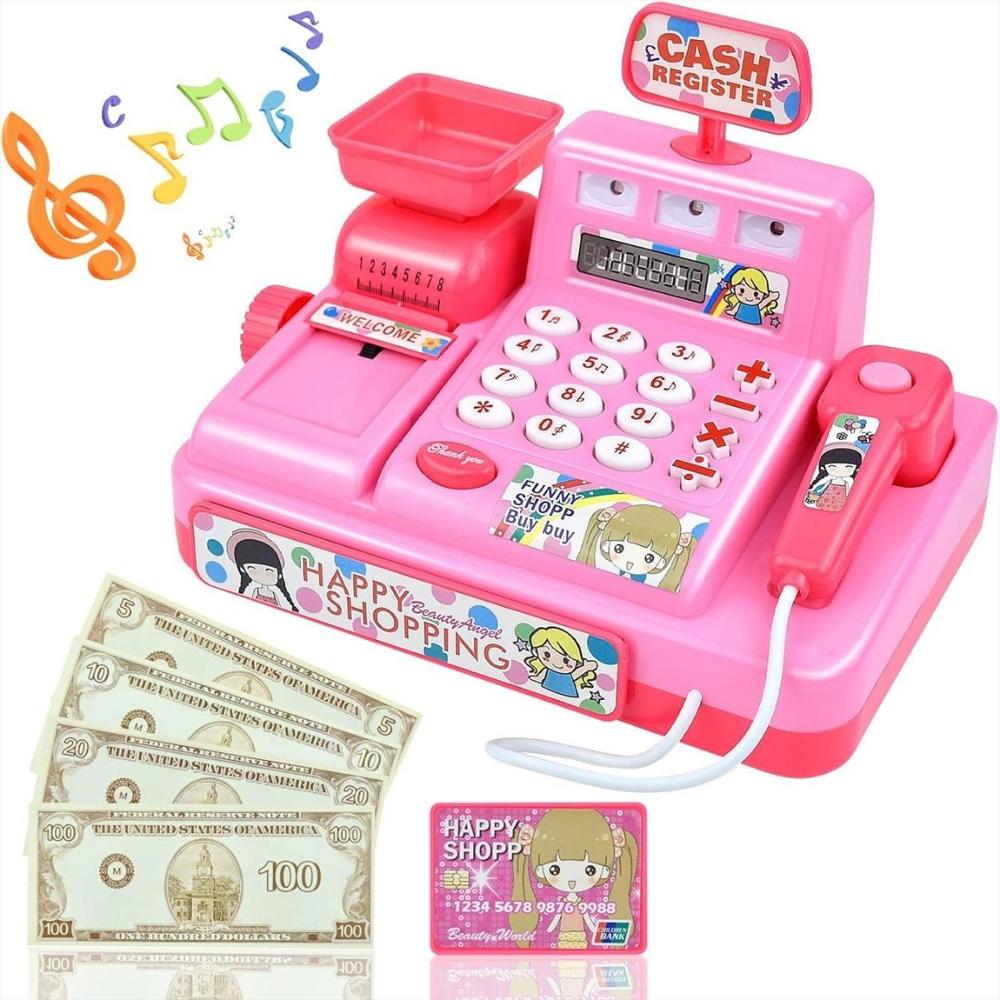 Caja Registradora De Juguete Para Niña + Baterias img #1