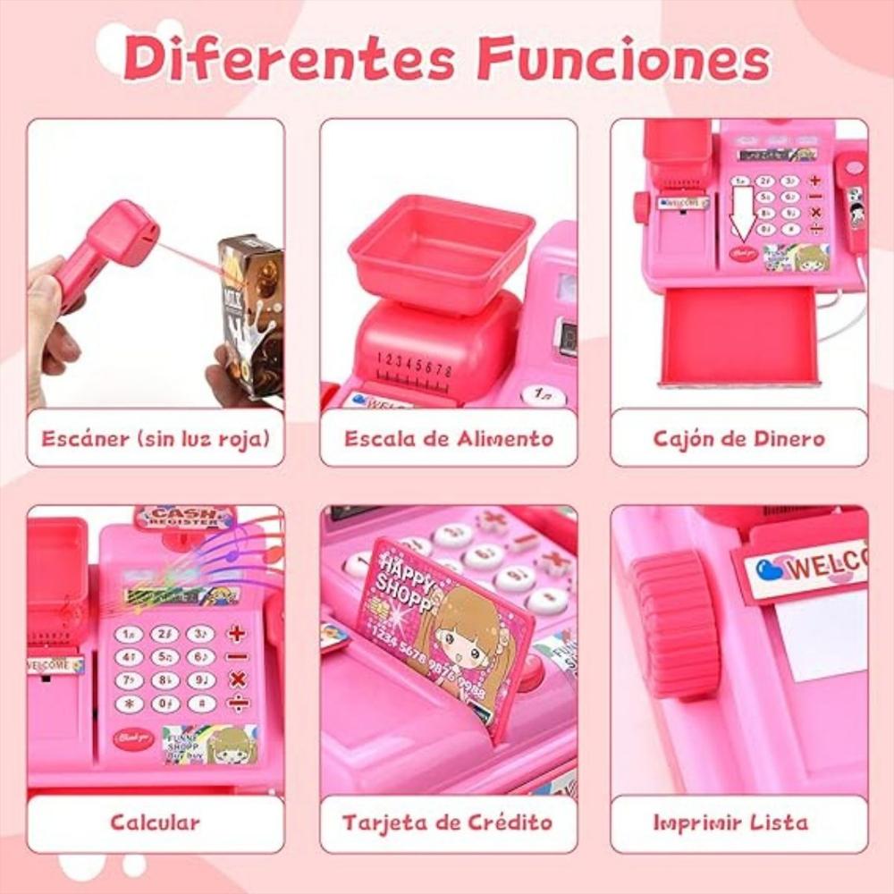 Caja Registradora De Juguete Para Niña + Baterias img #3