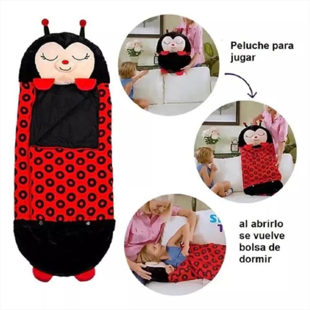 Happy Bolsa De Dormir Sleeping Para Niños Cojín 1,30Cm Mariquita Negra img #4
