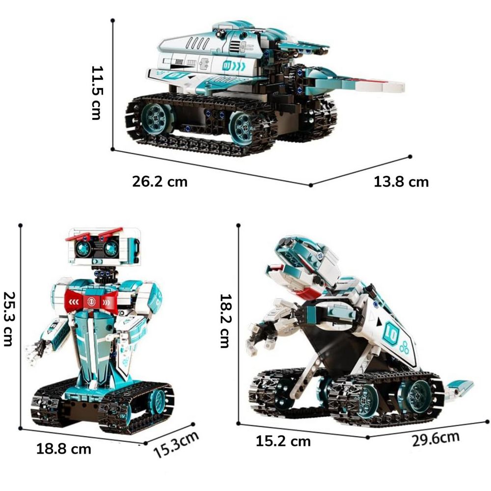REDITOYS Robot Con Control Remoto 698 Piezas Set De Bloques Armable img #6