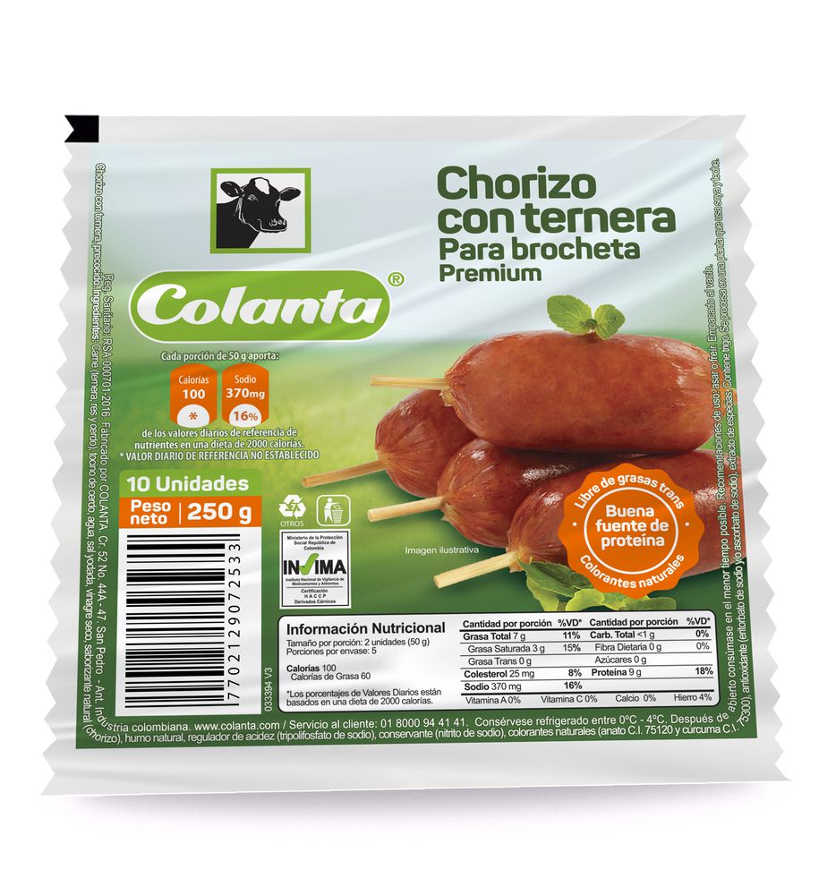 CHORIZO COLANTA  (250  gr) img #1