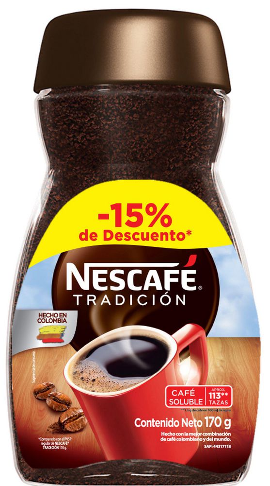 café NESCAFE Tradicional Gts 15% mas (170  gr) img #1