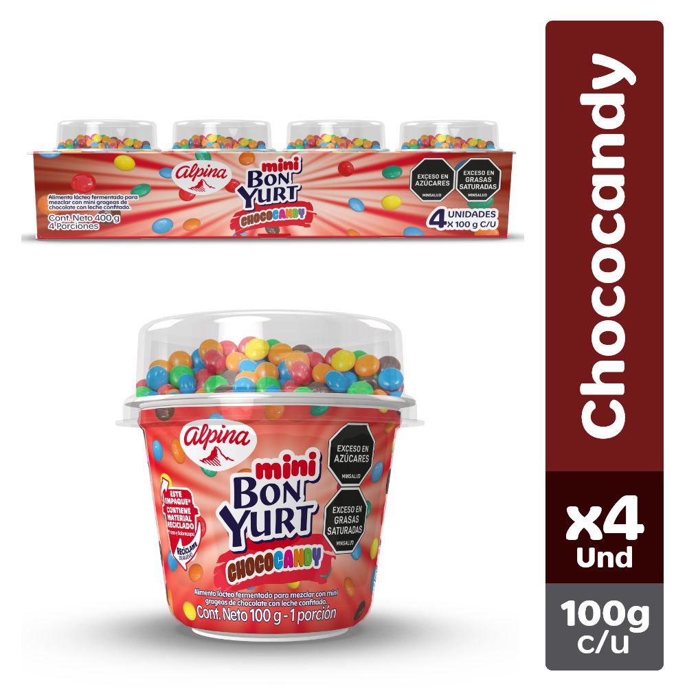 Alimento lácteo BON YURT chococandy x4 und 100 g (400  gr) img #1